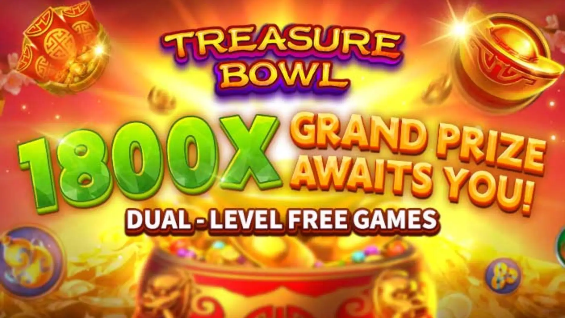 Multiplicadores Treasure Bowl 42pg - 7777x Máximo com Tigela Dourada